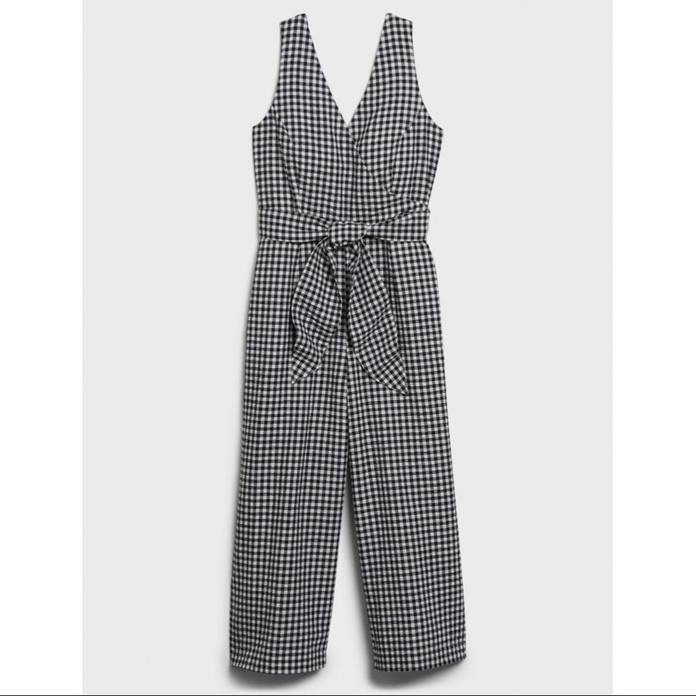 NWT Banana Republic Gingham Jumpsuit XLP